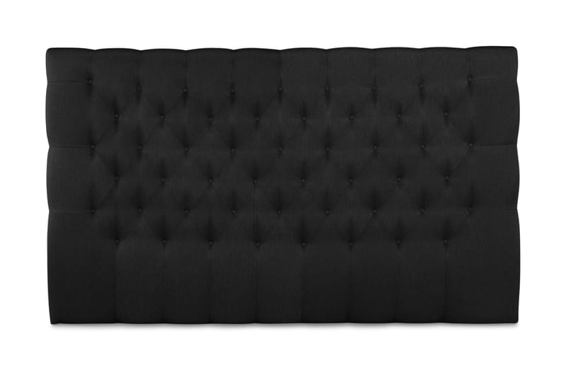 Elite sengegavl 210 cm dybt tuftet lav - sort - Møbler - Senge - Sengegavle