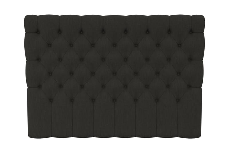 Hilton Luksus/Superior Luksus sengegavl 180 cm dybt tuftet - sort - Møbler - Senge - Sengegavle