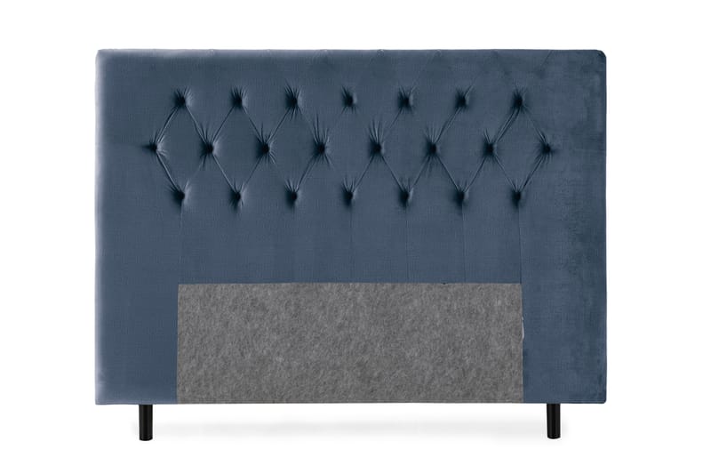 Royal Velvet sengegavl 180 cm velour - mørkeblå - Møbler - Senge - Sengegavle