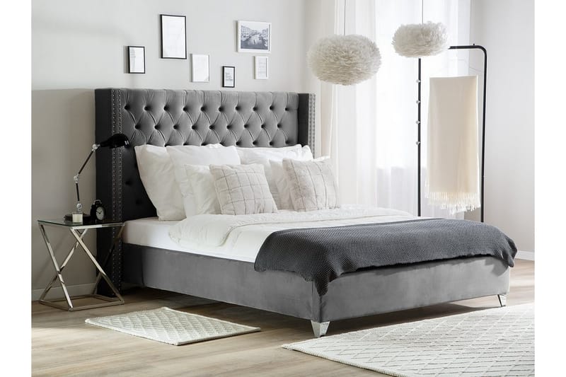 Lubbon Dobbelt seng 160 | 200 cm - Grå - Møbler - Senge - Sengeramme & sengestel