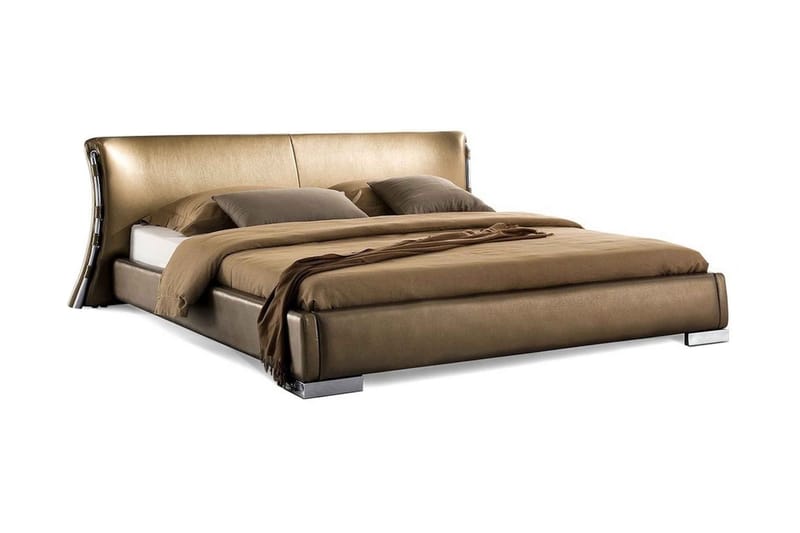 Paris Dobbelt seng 140 | 200 cm - Guld - Møbler - Senge - Sengeramme & sengestel