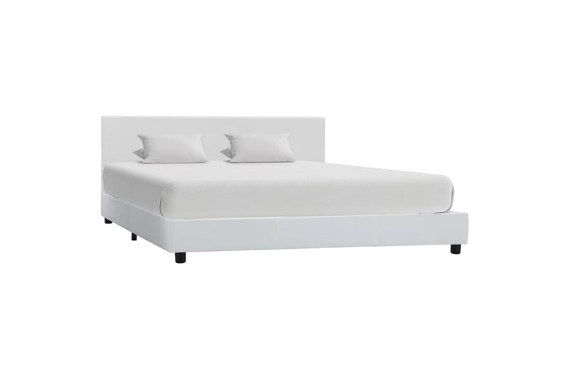 sengestel 160 x 200 cm kunstlæder hvid - Møbler - Senge - Sengeramme & sengestel