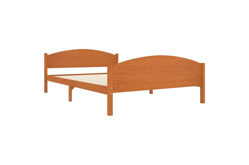 sengestel 160x200 cm massivt fyrretræ gyldenbrun - Brun - Møbler - Senge - Sengeramme & sengestel