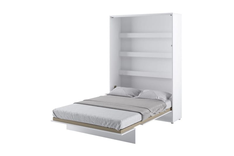 Skabsseng 140x200 cm Lodret Hvid - Bed Concept - Møbler - Senge - Sengeskab