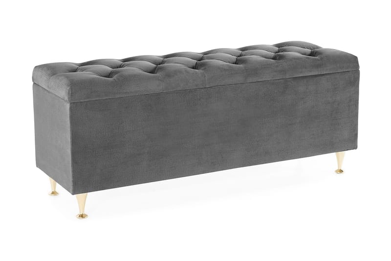 Royal Velvet Sengekiste - Mørkegrå - Møbler - Senge - Sengeramme & sengestel
