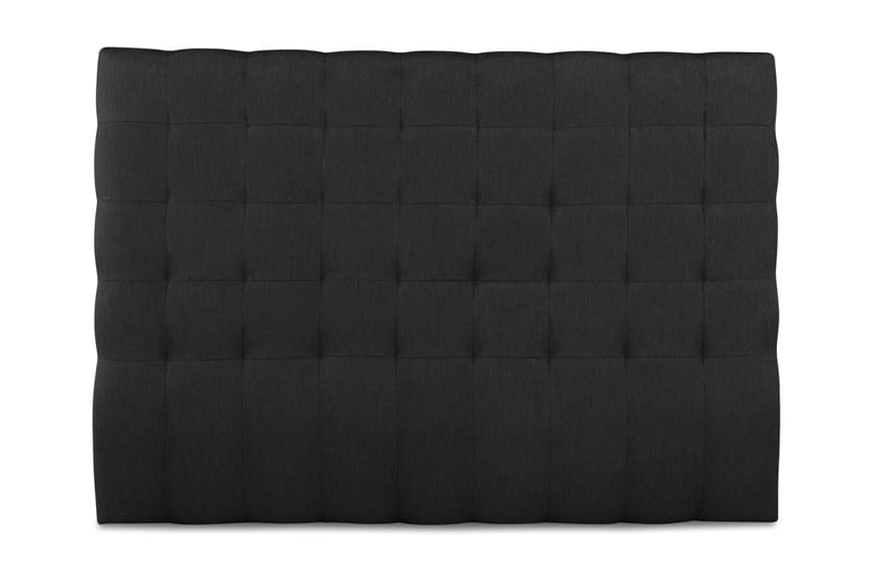 Elite sengegavl 180 cm Quiltet lav - sort - Møbler - Senge - Sengetilbehør & sengegavl - Sengegavle