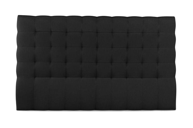 Elite sengegavl 210 cm Quiltet lav - sort - Møbler - Senge - Sengetilbehør & sengegavl - Sengegavle