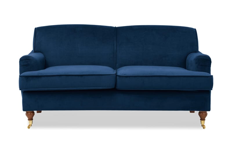 Bracknell Sofa 2-personers - Mørkeblå Velour - Møbler - Sofaer - 2 - 4 Personers sofaer