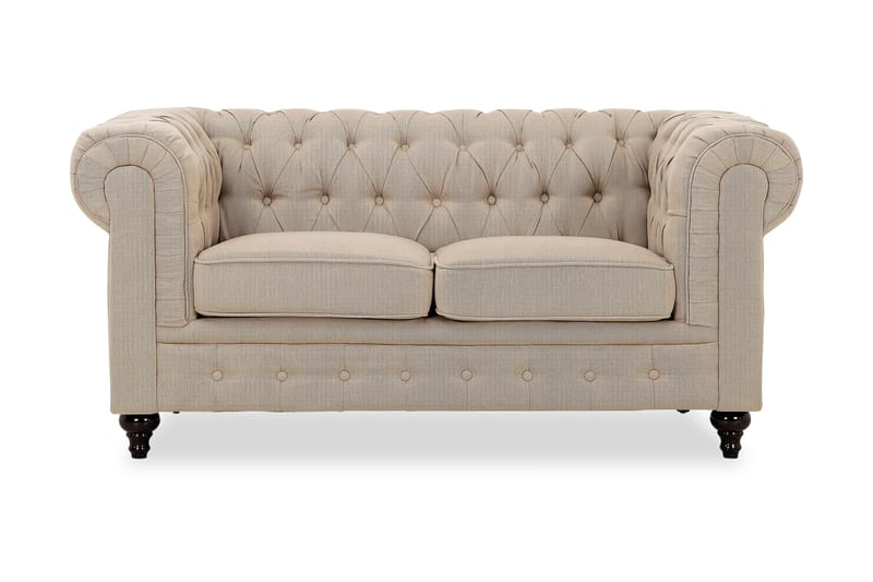 Chesterfield Lyx Sofa 2-pers - Beige - Møbler - Sofaer - 2 personers sofa