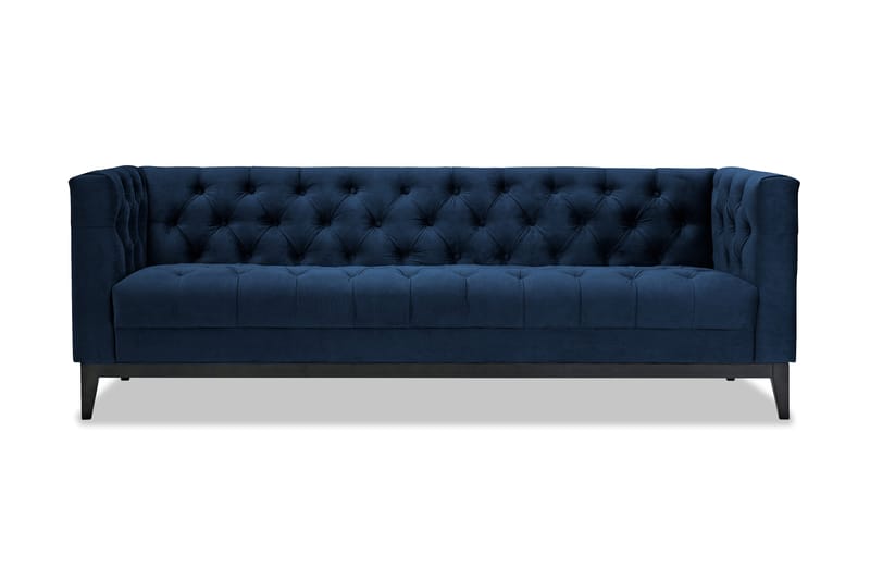 Adem 3-personers Sofa - Blå - Møbler - Sofaer - Velour sofaer