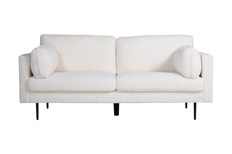 Bloom 3-Pers. sofa, teddymateriale - Hvid - Møbler - Sofaer - Velour sofaer