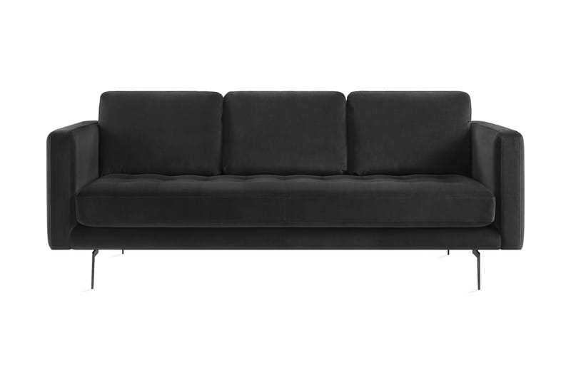 Debbi 3-sits Sofa - Grå - Møbler - Sofaer - Velour sofaer