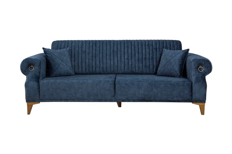 Lenga 3-personers Sofa - Mørkeblå/Natur - Møbler - Sofaer - 3 personers sofa