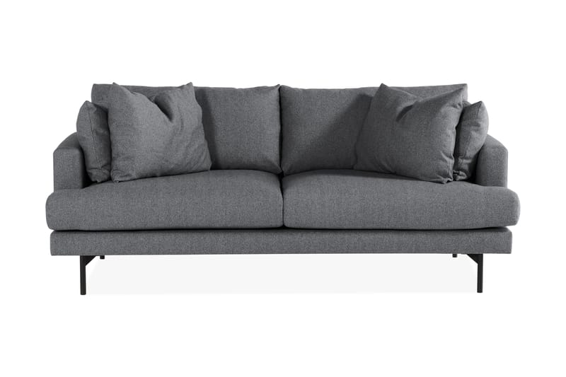 Menard 3-Pers. Sofa - Mørkegrå/Sort - Møbler - Sofaer - 3 personers sofa