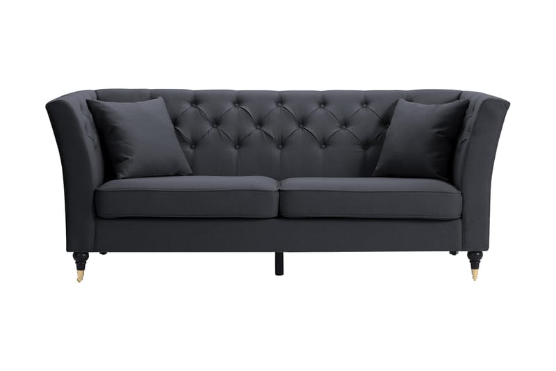 Thedford 3-Pers. Sofa - Mørkegrå/Sort - Møbler - Sofaer - Howard sofa