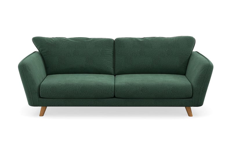 Trend Lyx 3-Pers. Sofa - Grøn Velour - Møbler - Sofaer - 3 personers sofa