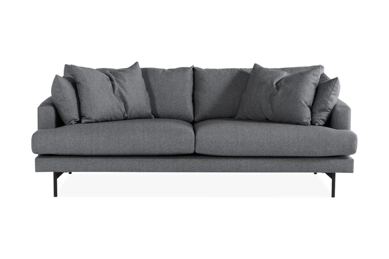 Menard 4-Pers. Sofa - Mørkegrå/Sort - Møbler - Sofaer - 4 personers sofa