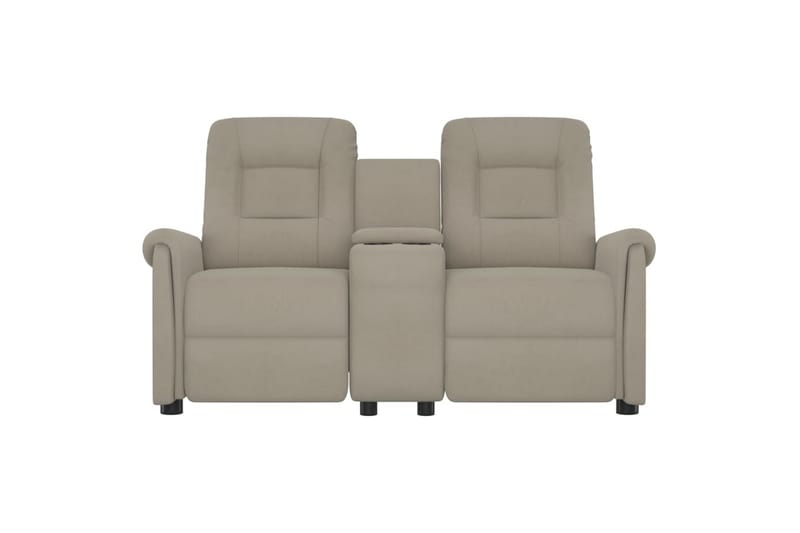 2-personers lænestol med kopholder lysegrå - Grå - Møbler - Sofaer - Recliner sofaer