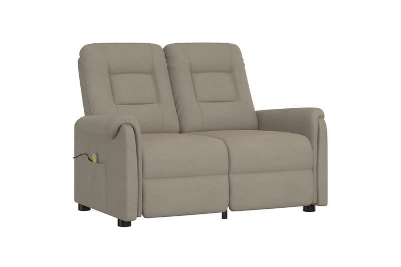 2-personers lænestol mikrofiberstof lysegrå - Grå - Møbler - Sofaer - Recliner sofaer