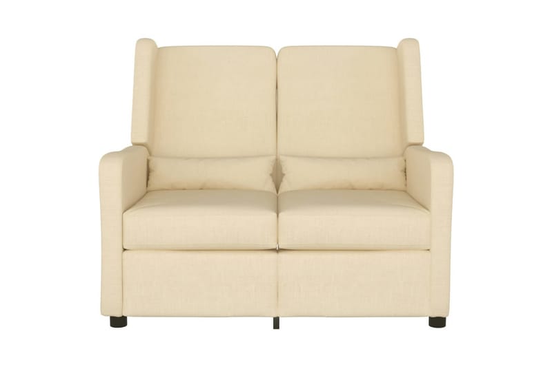 2-personers lænestol stof cremefarvet - Creme - Møbler - Sofaer - Recliner sofaer