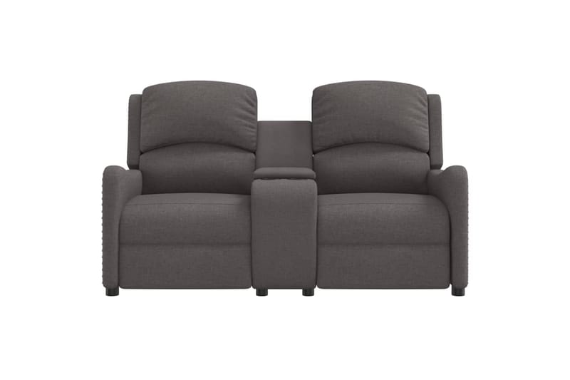 2-personers massagestol med kopholdere stof mørkegrå - Grå - Møbler - Sofaer - Recliner sofaer