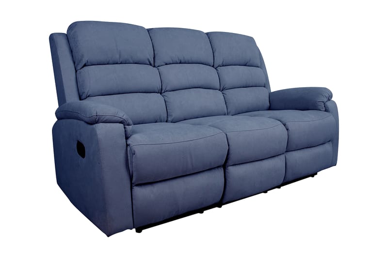 Manuel reclinersofa 3-pers. Mørkeblå - Møbler - Sofaer - Recliner sofaer - 3 personers biograsofa & reclinersofa