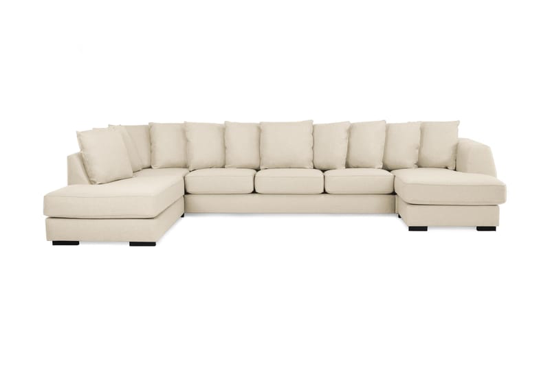 Optus U-sofa Large med Chaiselong Højre inkl Løse Puder - Beige - Møbler - Sofaer - Chaiselongsofa & U-Sofa