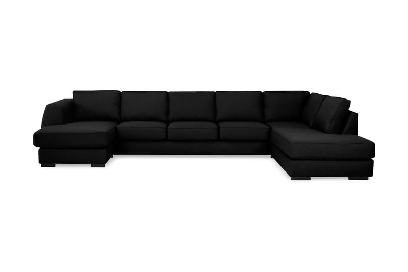 Optus U-sofa Large med Chaiselong Venstre - Sort - Møbler - Sofaer - Chaiselongsofa & U-Sofa