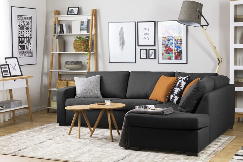 Crazy 2,5 pers. sofa med chaiselong højre - Antracitgrå - Møbler - Sofaer - Chaiselongsofa