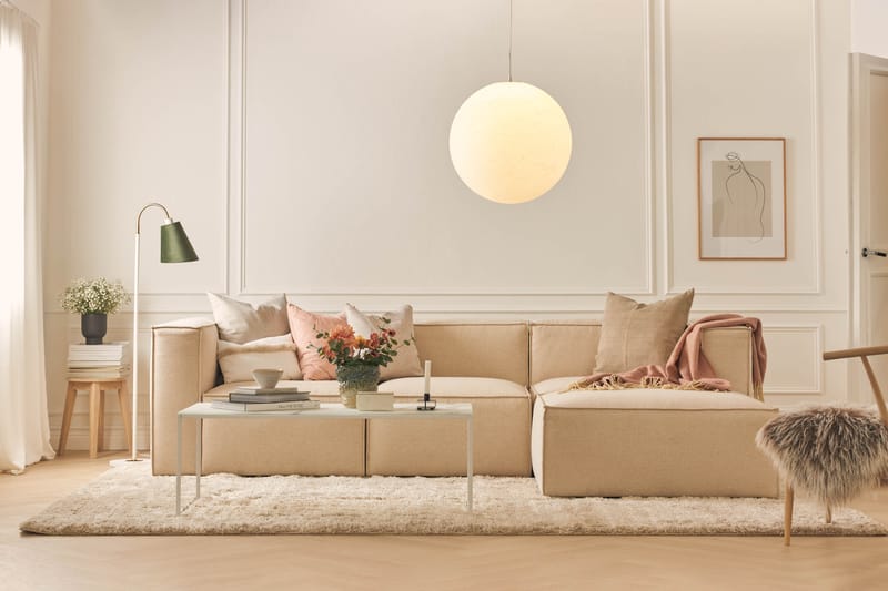 Cubo L-sofa Vendbar - Beige - Møbler - Sofaer - Sofa med chaiselong - 3 personers sofa med chaiselong