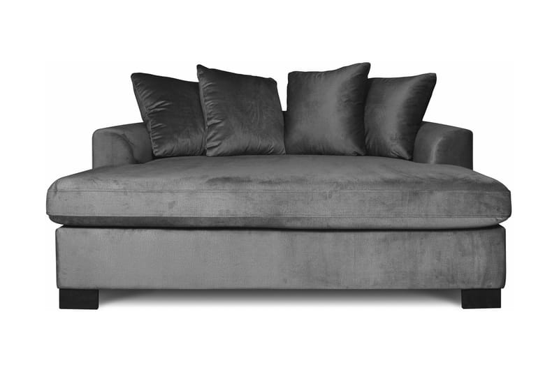 Monover Loveseat Velour - Mørkegrå - Møbler - Sofaer - Sofa med chaiselong - 2-personer sofa med chaiselong
