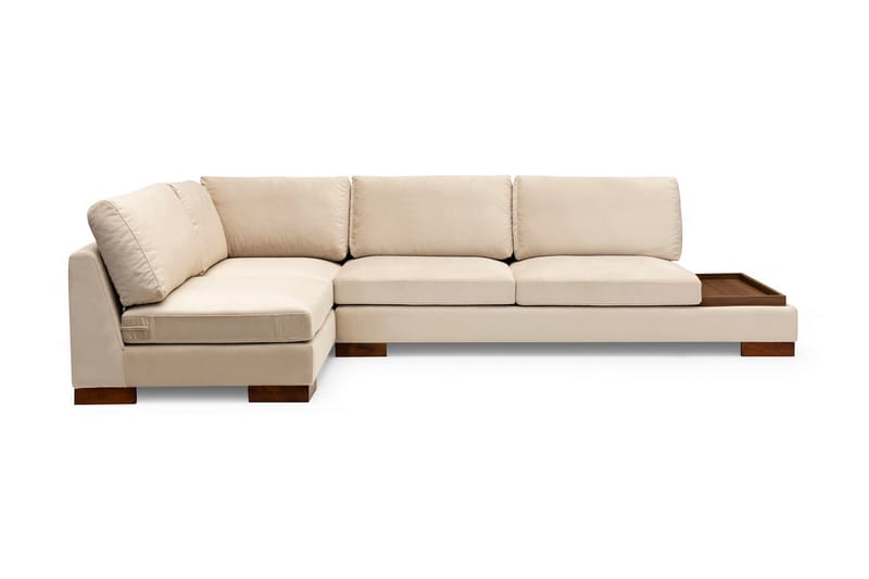 Tulima Sofa med Chaiselong m Puf Venstre - Beige/Natur - Møbler - Sofaer - Sofa med chaiselong - 4-personers sofa med chaiselong