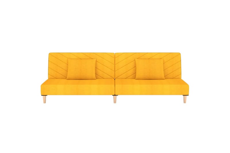 2-personers daybed med 2 puder stof gul - Gul - Møbler - Sofaer - Daybed
