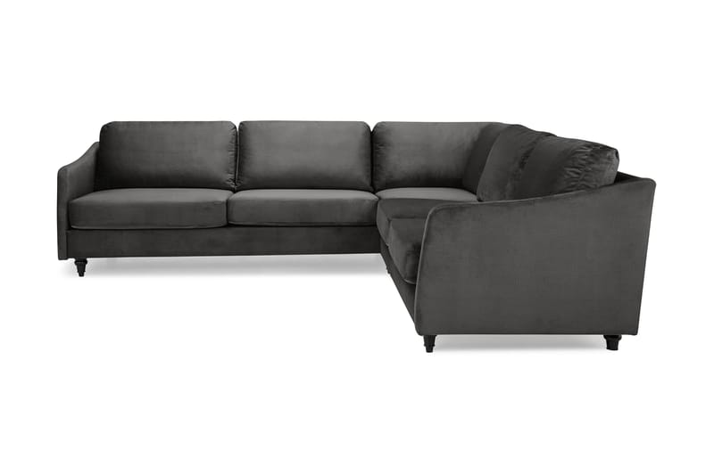Mirage Hjørnesofa Velour - Mørkegrå - Møbler - Sofaer - Howard sofa