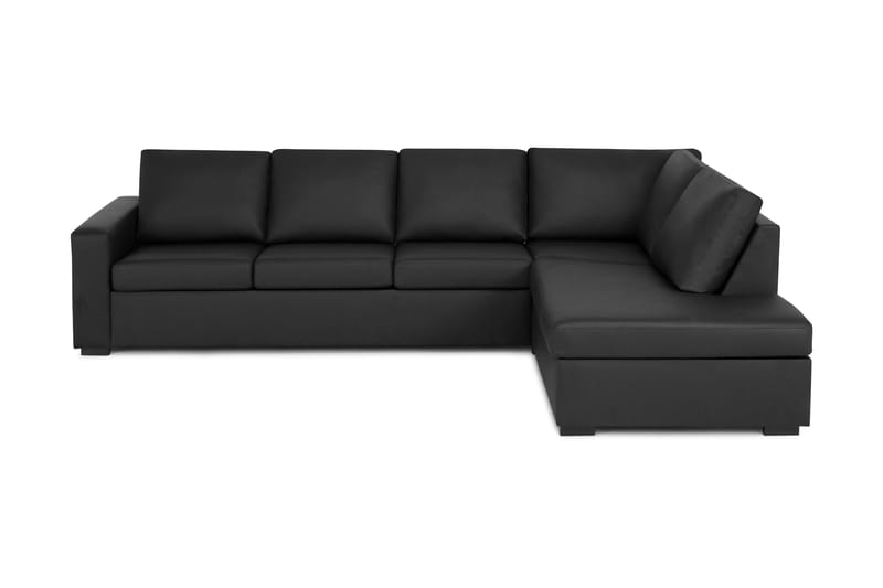 Crazy 3 pers. sofa med chaiselong højre - Sort PU Læder - Møbler - Sofaer - Chaiselongsofa
