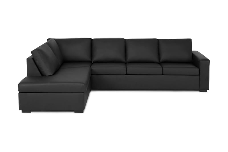 Crazy 3 pers. sofa med chaiselong venstre - Sort PU Læder - Møbler - Sofaer - Lædersofaer