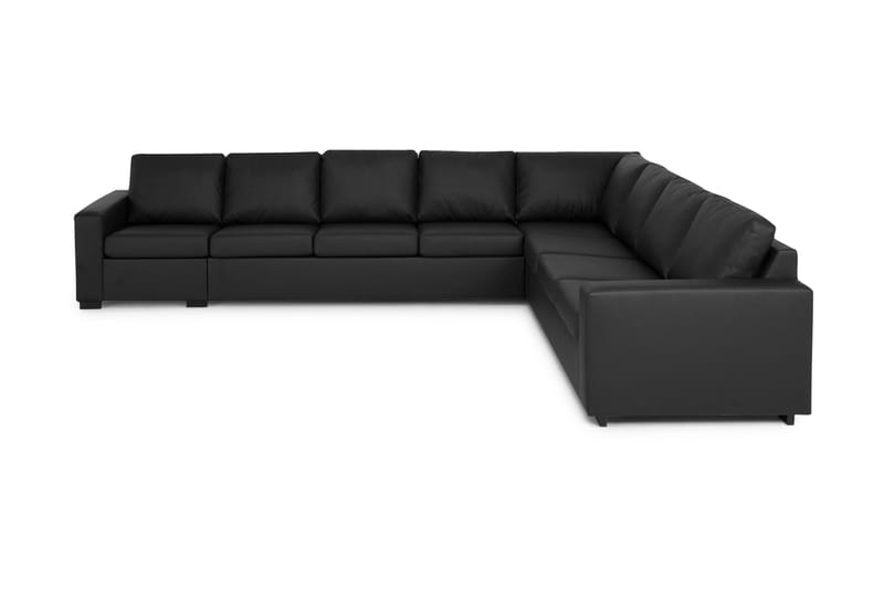 Crazy hjørnesofa XXL venstre - Sort PU Læder - Møbler - Sofaer - 3 personers sofa