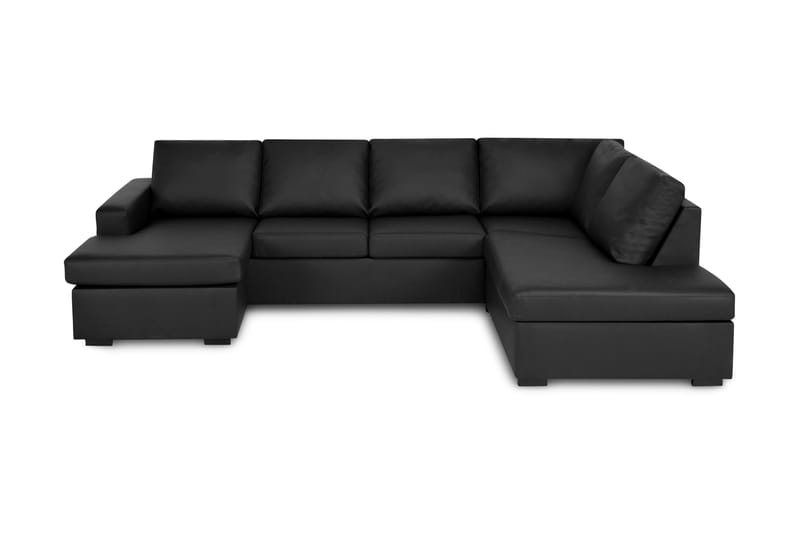 Crazy U-sofa Lille Chaiselong Venstre - Sort Kunstlæder - Havemøbler - Loungemøbler - Loungesæt