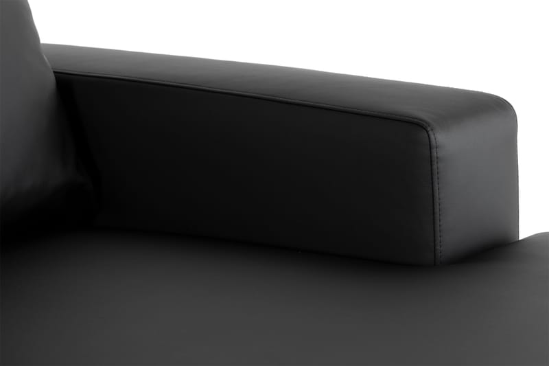 Crazy U-sofa XL Chaiselong Højre - Sort Kunstlæder - Møbler - Sofaer - Lædersofaer