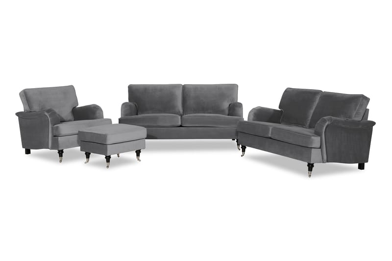 Howard Classic Sofagruppe 3+2-personers+Lænestol+Puf Velour