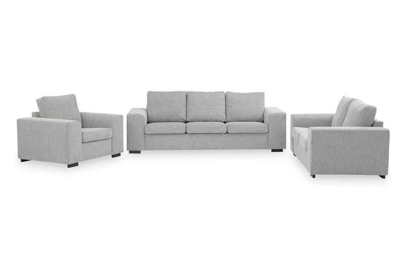 Link Sofagruppe 3-pers+2-pers+Lænestol - Lysegrå - Møbler - Sofaer - 3 personers sofa