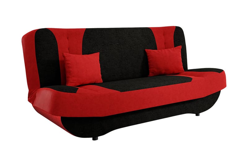 Sovesofa Pinto - Rød - Møbler - Sofaer - Velour sofaer