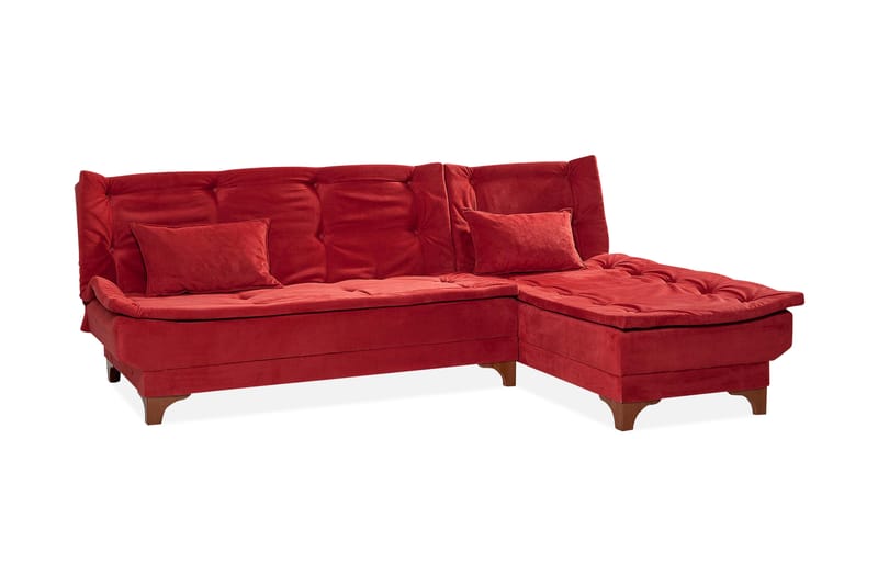 Turso sovesofa med divan højre - Rød - Møbler - Sofaer - Sovesofaer