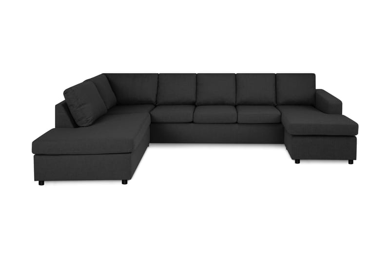 Crazy U-sofa Chaiselong Højre - Antracit - Møbler - Sofaer - Lædersofaer
