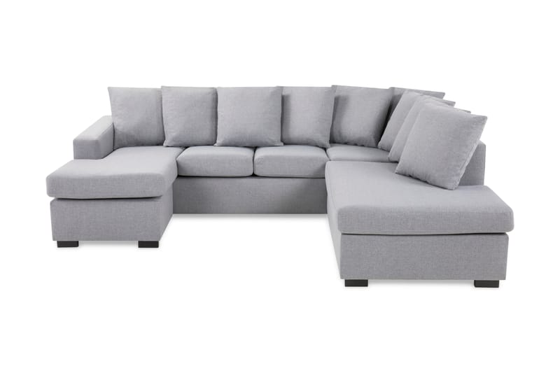 Crazy U-sofa Small diva venstre inkl puder - Lysegrå - Møbler - Sofaer - Lædersofaer