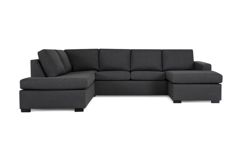 Crazy U-sofa Stor Chaiselong Højre - Mørkegrå - Møbler - Sofaer - Lædersofaer