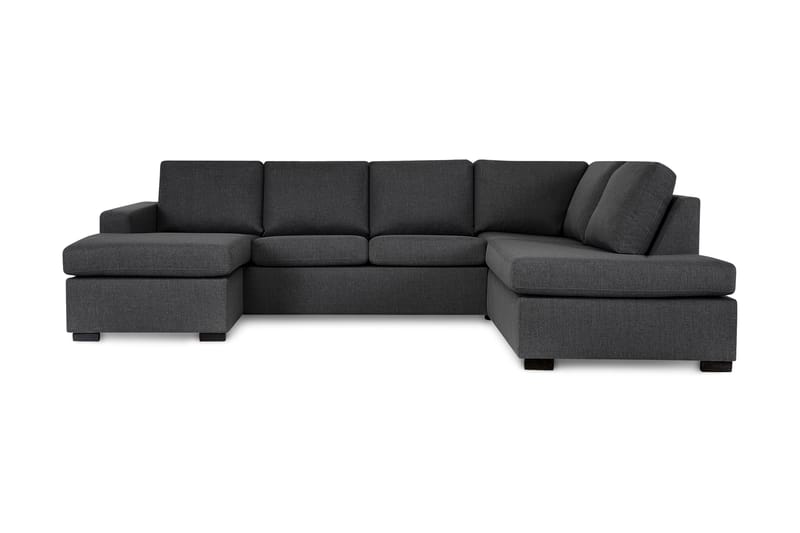Crazy U-sofa Stor Chaiselong Venstre - Mørkegrå - Møbler - Sofaer - Velour sofaer
