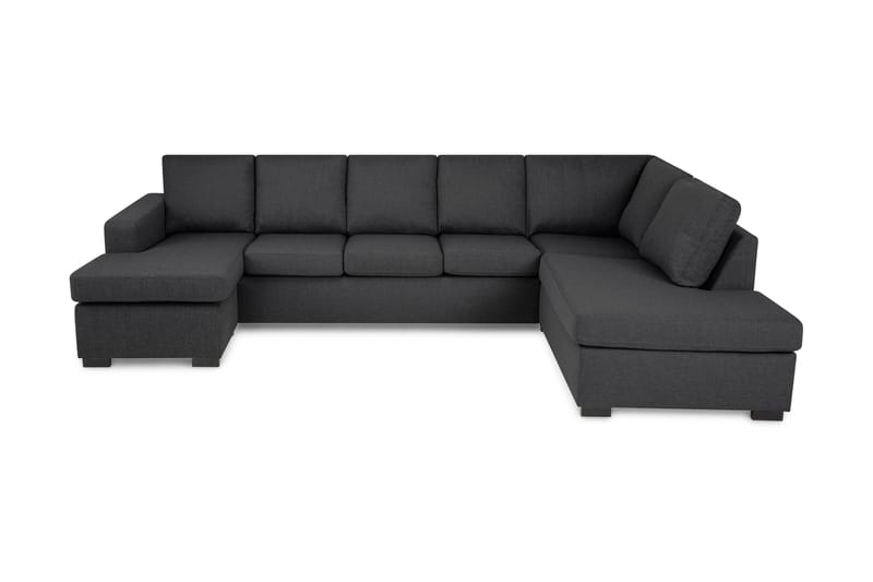 Crazy U-sofa XL Chaiselong Venstre - Mørkegrå - Møbler - Sofaer - Lædersofaer