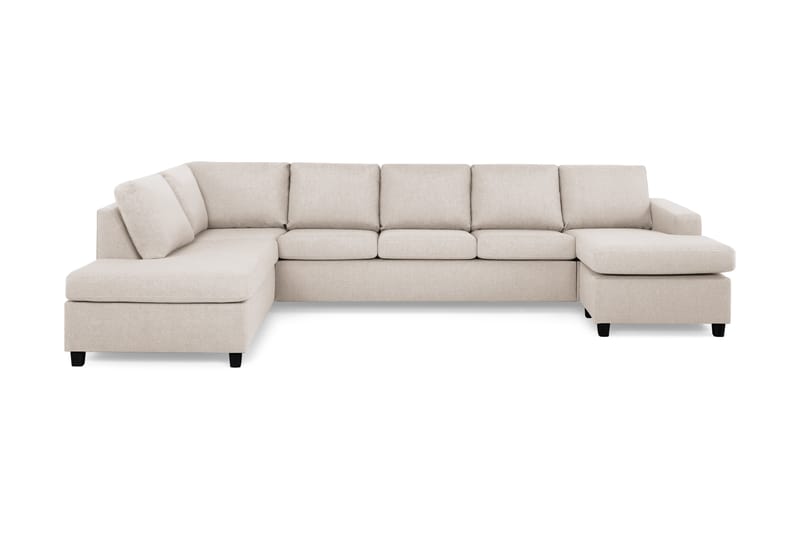 Crazy U-sofa XL diva højre - Beige Koniske Sorte ben - Møbler - Sofaer - U-Sofa