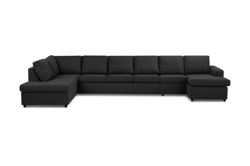 Crazy U-sofa XXL Chaiselong Højre - Antracit - Møbler - Sofaer - Velour sofaer